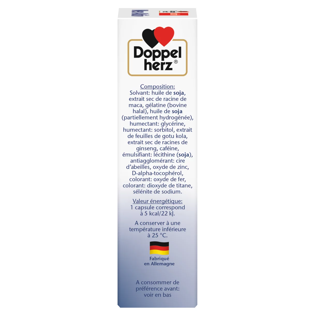 Illustration of the product packaging Doppelherz aktiv Men Aktiv side view right
